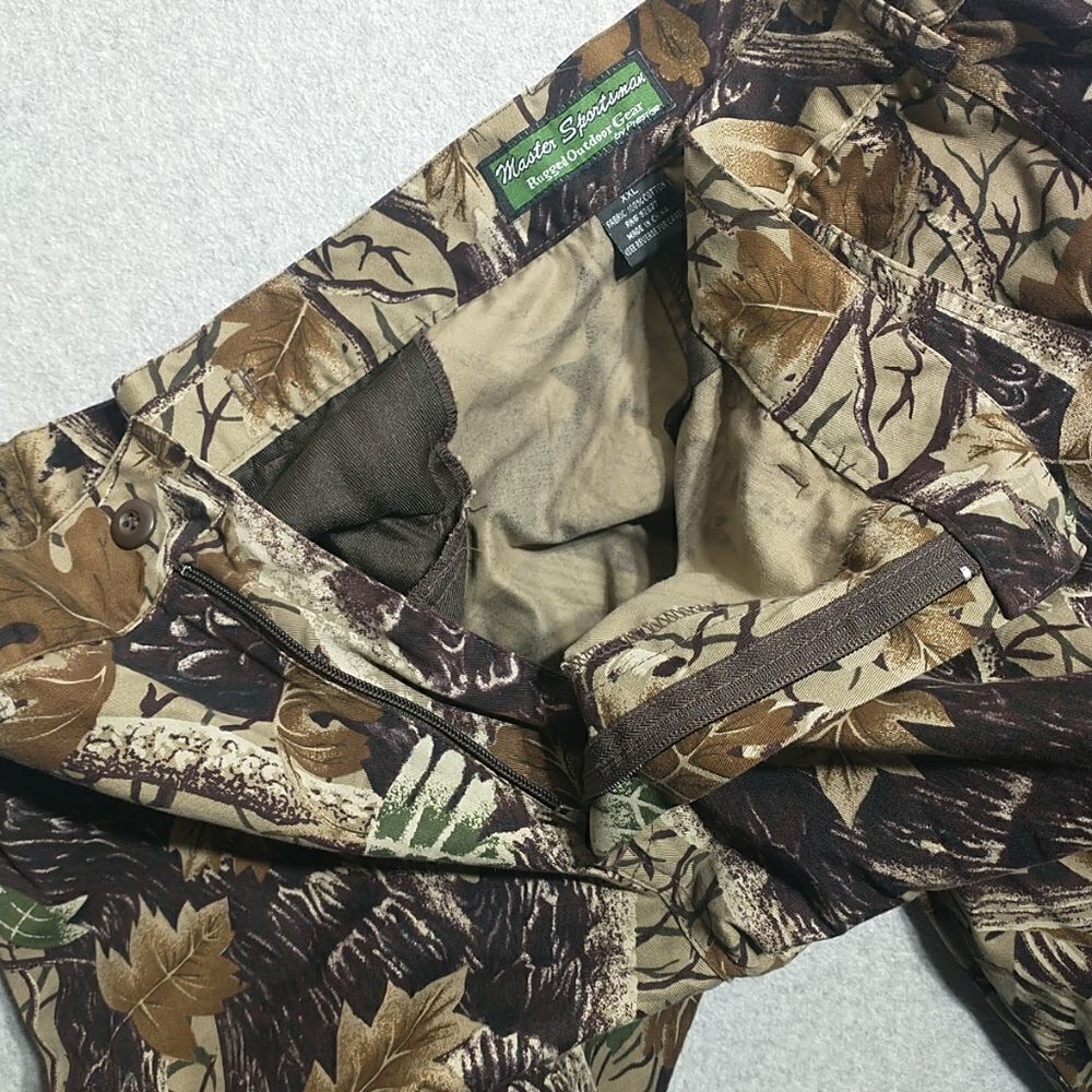 MASTER SPORTSMAN Pants Mens XXL Cargo Outdoor Camoflauge Hunting Adjustable.